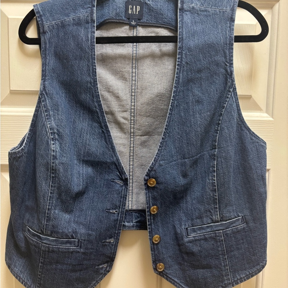 GAP Blue Denim Vest